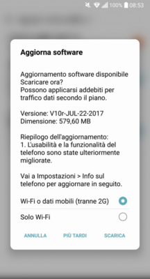 Aggiornamento LG G6